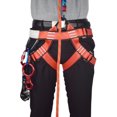 thumbnail image 3 of Arnés de escalada en roca para montañismo, arnés de guía de medio cuerpo para proteger la cinturo para mujeres y hombres rojo Cola Arnés de seguridad para escalada en roca, 3 of 8