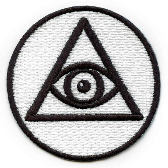 Illuminati Eye Of Providence Round Embroidered Iron On Patch