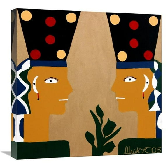 24 x 24 in. Egyptian Princesses Art Print - Ulrick Fox