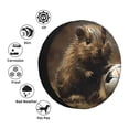 thumbnail image 4 of Salouo Football Loving Hamster Print Spare Tire Cover 14-17 inch Spare Tire Protector Universal Tough Tire Wheel Cover for Trailer SUV and Truck-17 inch, 4 of 6