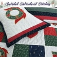 thumbnail image 2 of Cozy Line Home Fashions Happy Christmas 2-Piece Cotton Quilt Bedding Set, Coverlet Bedspread (Happy Christmas, Twin - 2 Piece), 2 of 6