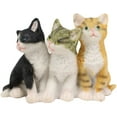 thumbnail image 6 of Ebros Lifelike Trio Shorthair Kittens Cats Sitting Side by Side Figurine 5" Long, 6 of 7