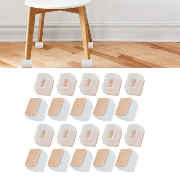 20 Protectores De Patas De Silla, Protector De Patas De Silla, Cubierta Protectora De Patas De Silla Para Piso De Dura, Fieltro De Goma, Cubierta De Almohadilla Para Muebles,