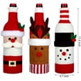 thumbnail image 2 of 6 Piezas Suéter de Navidad Cubierta de Botella de Vino, Suéter de Botella de Vino Hecho a Mano para Decoraciones de Navidad Lindo Suéter de Navidad Decoraciones de Fiesta, 2 of 7