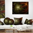 thumbnail image 4 of Designart Red Yellow Metallic Fabric Flower - Abstract Throw Pillow - 16x16, 4 of 5