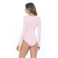 thumbnail image 4 of ACTIVE UNIFORMS Bodysuit For Women Long Sleeve Scoop Neck Body Suit-Breathable Cotton Stretch (Pink, XX-Large), 4 of 6