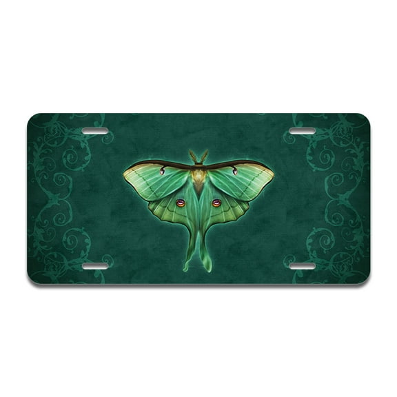 Luna Moth Aluminum License Plate| License Plate 12" X 6" Fits Any Car, Truck, SUV, RV, or Trailer | Made in The USA