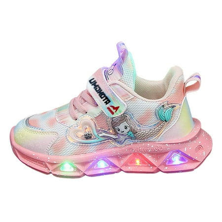 B91xZ Sneakers for Girls Toddler Children Shoes Light Shoes Non Slip Soft Bottom Shoes for Girls Boys (Pink 9.5)