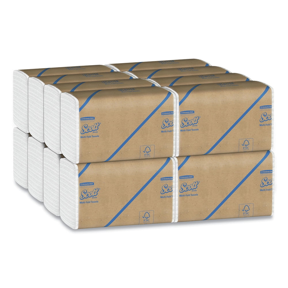 Scott Multi-Fold Paper Towels 9 1/5 x 9 2/5 250/Pack 16 Packs/Carton 01807