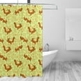 thumbnail image 2 of Disketp Floral Squirrel Stall Fabric Shower Curtain Liner Waterproof - 72" x 72", Lightweight Stall Size Shower Curtain Machine Washable - 60x72, 2 of 5