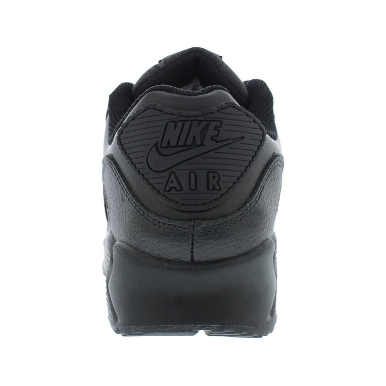Nike Men's Air Max 90 LTR Leather Triple Black Running Shoes