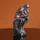 thumbnail image 2 of Imagen de pensador de resina, escultura de pensador, figura decorativa, adorno masculino pensante. Plata, 2 of 8
