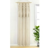 Lush Decor Boho Macrame Tassel Cotton Window Curtain/RoomDivider ...