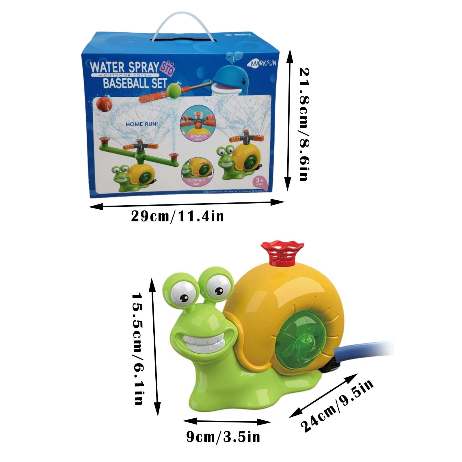 Outdoor Water Play Toys for Kids Baseball Sprinkler Set for Summer Garden Play and Pool Games Ideal Backyard Activity for Children 3 and Up