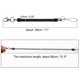 thumbnail image 2 of Lobster Clasp Hook Lockable Cord Stripe Elastic Black Coil Lanyard for Mobile Phone, 2 of 7