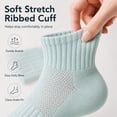 thumbnail image 5 of 6 Pairs Blue Women's Running Ankle Socks Athletic Sport Socks Cushioned, 5 of 10