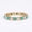 Rose Plated, variant on Turquoise and Diamond Eternity Band, 925 Sterling Silver Stacking Ring, Bezel Set Gemstone Wedding Ring, Minimalist Alternative Bridal Jewelry