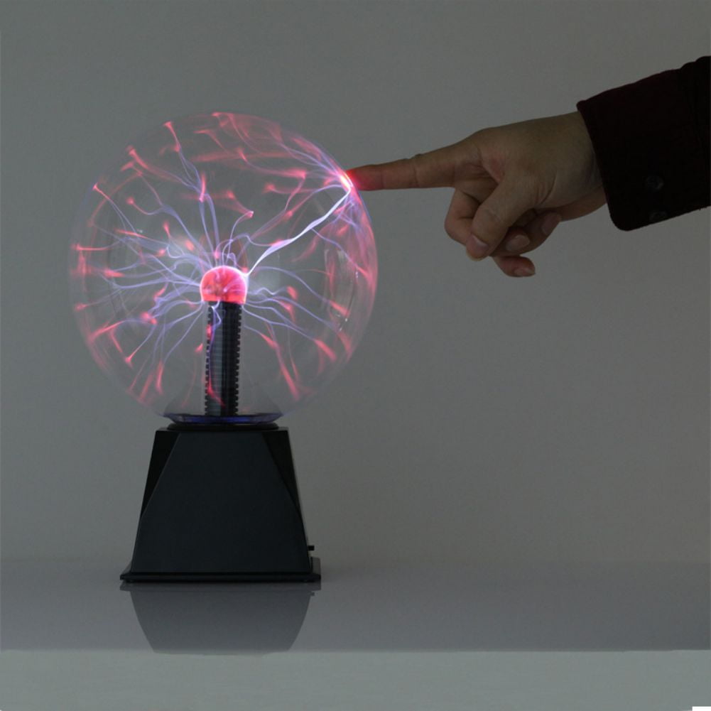 Skeleton Hands Grasping Plasma Ball Figurine Touch Lamp Holloween Horror Decor 