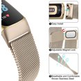 thumbnail image 2 of Metal Bands for Fitbit Charge 5 Band for Women Men, Magnetic Clasp Stainless Steel Mesh Loop Bands for Fitbit Charge 5,Silver, 2 of 13