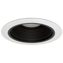 Nicor Lighting 17551A 6 in. Cone Baffle Trim, Black & White - 75 watt