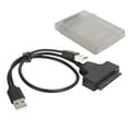 thumbnail image 4 of ABS Protection Box, Hard Disk Cable Dual Way Opening  Compatibility High Speed Dual Interfaces with LED Status Indicator for 2.5in SATA HDD SSD White,Gray,Blue,Red,Green, 4 of 7