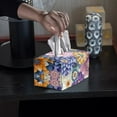 thumbnail image 4 of ZUXONGSY Boho Mandala Tissue Box Covers Flower PU Leather Tissue Cube Box Cover with Buckle Stylish Tissue Box Cover Lightweight Leather Tissue Cover Bedroom Office Desk Accessories, 4 of 7