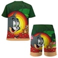 thumbnail image 2 of Tom And Jerry Boys Girls Short Sleeve Mesh T-Shirt And Shorts Outfit Set Summer Clothes Set for Kids, 2 of 8
