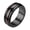 Black-Baseball, variant on Men's Stainless Steel Fashion Sport Baseball Pattern Anxiety Ring Spinner Cool Jewelry Black Size 9