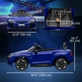 thumbnail image 3 of Aosom 12V 3.1 MPH Kids Ride on Car w/ Remote Control, Suspension, Navy Blue, 3 of 10