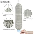 thumbnail image 2 of Wall Mount Plastic Grocery Bag Organizer/Holder, Washable Shopping Bags Carrier, Storage Dispenser for Home Kitchen Travelling, Free Adjustment with Drawstring, 2 Pcs(Gray), 2 of 5