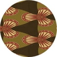 thumbnail image 1 of Ahgly Company Indoor Round Patterned Cinnamon Brown Area Rugs, 5' Round, 1 of 1
