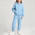 thumbnail image 2 of Vmvidoty Half Zip Drop Shoulder Long Sleeve Tracksuit 2 Piece Activewear Set Sweatsuits Toddler 5-6 Years, 2 of 8