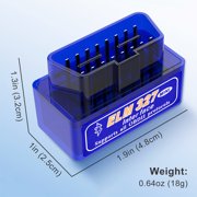 OBD2 Scanner Bluetooth, ELM327 Car Code Reader, Wireless Diagnostic Scan Tool for Engine, Compatiable with iOS & Android