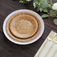 thumbnail image 2 of Efavormart 25 Pack Natural Paper Dessert Appetizer Plates With Woven Rattan Print, 7" Round Rustic Farmhouse Disposable Salad Plates - 300 GSM, 2 of 9