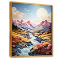 thumbnail image 2 of Designart "Whispering Scenery Of The Mountains I" Landscape Mountains Floater Framed Canvas Prints, 2 of 5