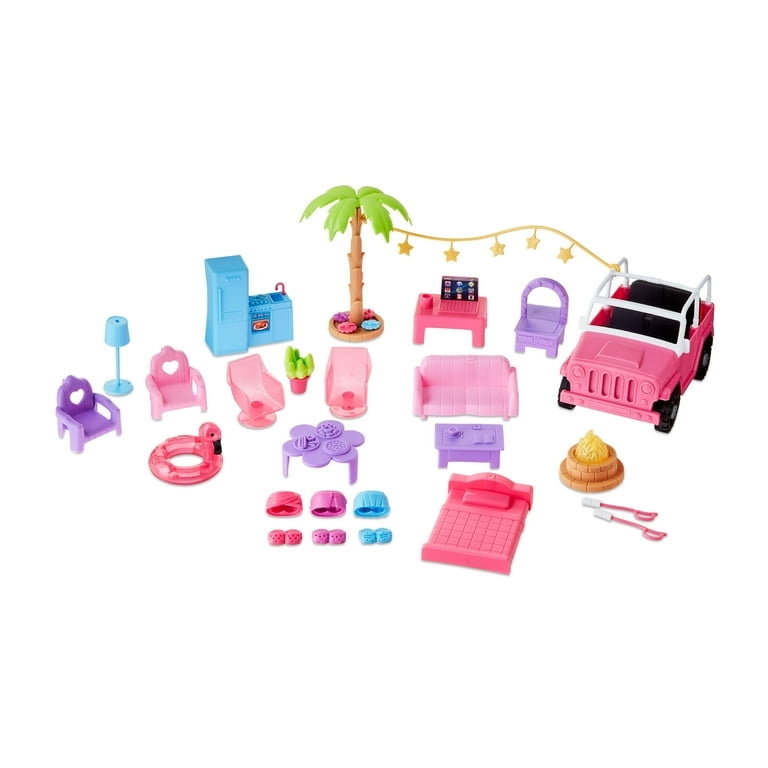 Kid Connection Pool Party Doll House with Lights and Sounds, 44 Pieces, Toddler Toys, KID CONNECTION PL KC BEACH HOUSE