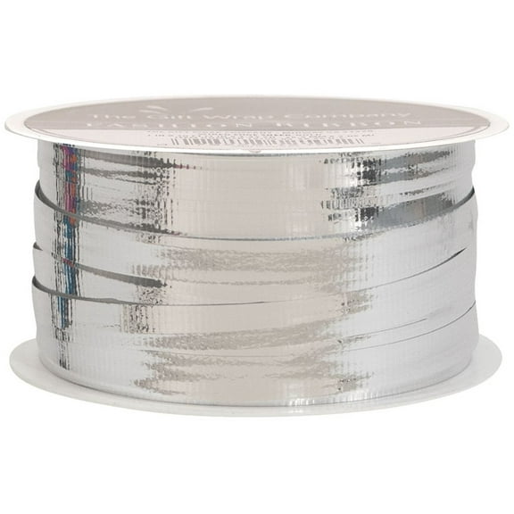 The Gift Wrap Company Metallic Curling Ribbon, Silver (13598-02)
