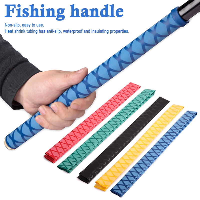 1m Anti-slip X Wrap Heat Shrink Tube Fishing Rod Racket Sleeving Handle 35mm 