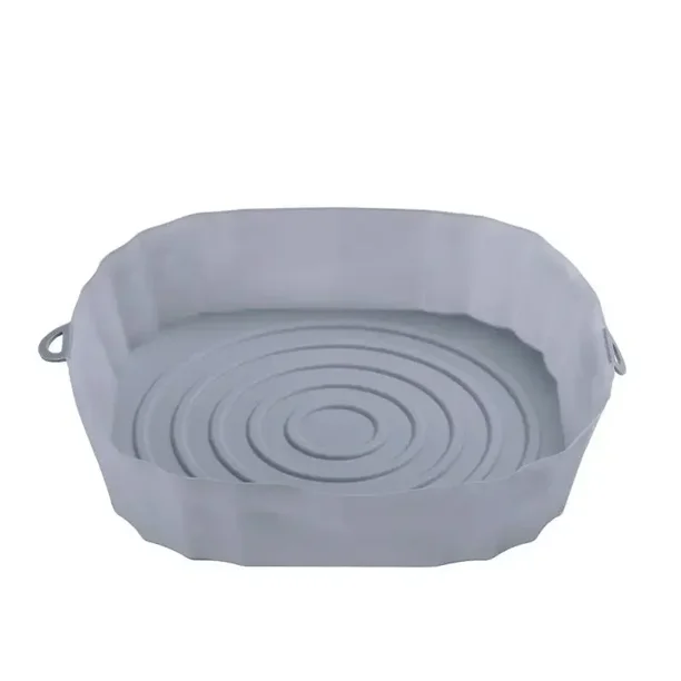 1PC-Cesta de silicona para freidora de aire, bandeja de silicona para horno de freidora de aire, molde reutilizable para olla de freidora de aire, molde para pizza, pollo frito