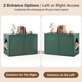 thumbnail image 2 of Modern Wooden Cat Litter Box Enclosure with Double Doors, Hidden Cat Washroom Furniture Side Table, Odor Control & Ventilation, Fits Most XL Litter Boxes, Green, 2 of 7
