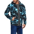 thumbnail image 2 of Kdxio Lightning Print Men Hoodies Casual Hoodies for Men with Zip Pockets Full Zip Long Sleeve Sweatshirt Sports Hooded Jacket-Medium, 2 of 5