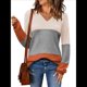 thumbnail image 1 of Suéteres de Otoño para Mujer, Informales, de Larga, de Punto Acanalado, con Cuello en V y Ligeros de Crochet. Gris L, 1 of 7