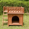 Merry Products Wooden Dog House, Cedar Stain, Small, 21.73"L x 28.54"W x 25.67"H - image 2 of 9