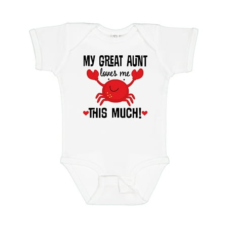 

Inktastic My Great Aunt Loves Me Boys or Girls Baby Bodysuit