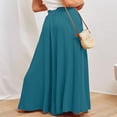 thumbnail image 5 of LYMAYTER Women Wide Leg Pants Summer Casual Long Pants for S-2XL Elastic Waist High Waisted Trousers, 5 of 7
