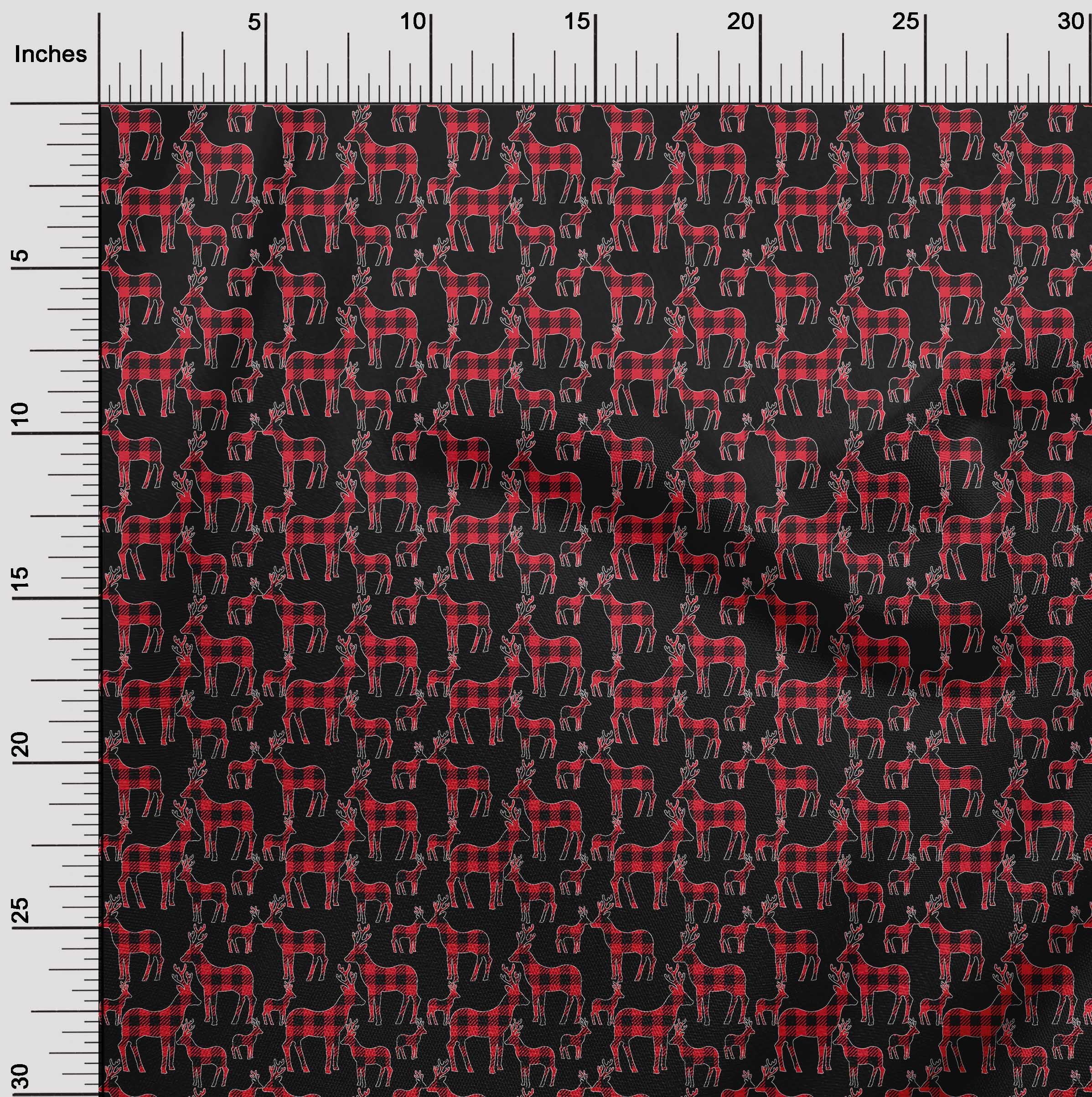 oneOone Polyester Spandex Black Fabric Merry Christmas Diy Clothing Quilting Fabric Print Fabric By Yard 56 Inch Wide-YU8