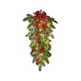 thumbnail image 2 of Pre-Lit Christmas Wreath with Lights and Ribbon for Door or Window Decoration with Ball Ornaments, 2 of 7