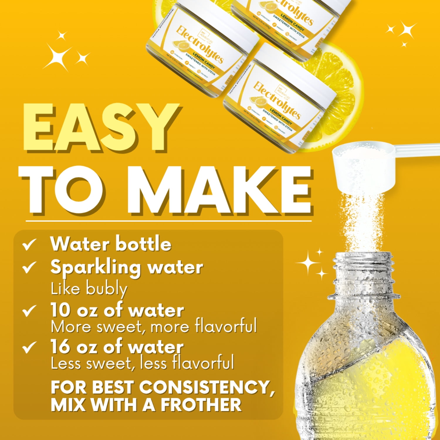 Lemon Candy Electrolytes - 37 Servings | Zero Sugar Hydration