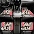 thumbnail image 6 of Sikiie Pink Cheetah Art Car Foot Mat Set of 4 Pieces Basics Universal Fit Rubber Carpet Floor Mats For Car SUV Van & Truck, 26.8"L x 17.3"W (Front), 13"L x 17.3"W(Rear), 6 of 6