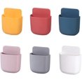 thumbnail image 5 of 1 Pack Boîte de Rangement Murale Non Perforée pour Articles Ménagers Quotidiens, Adaptée pour Placer Toutes Sortes de Télécommandes, Stylos, Notes Post-it, Téléphones Portables et Autres Petits Objets (Rose), 5 of 5